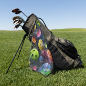 ピックルカラフルボール型汗タオル ゴルフタオル (グリーン)