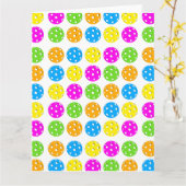 ピックルカラフルボール水玉模様グリーティングカード カード (黄色い花)