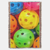 ピックルカラフルボール スローブランケット (正面縦)