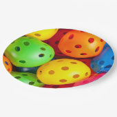 ピックルカラフルボール ペーパープレート (アングル)