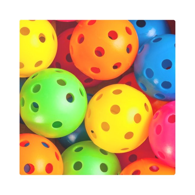ピックルカラフルボール メタルプリント (正面)