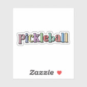 ピックルカラフルボ数々のールレトロタイポグラフィ シール (シート)