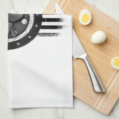 ピックルクールボールスポーツUSAフラグランジグ – Pickleball キッチンタオル (四つ折り)