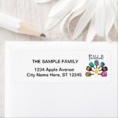 ピックルクールボールパドルスポーツレインボー ラベル (インサイチュ)