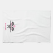 ピックルスタイリッシュボールgalパドルモノグラム名 キッチンタオル (横)