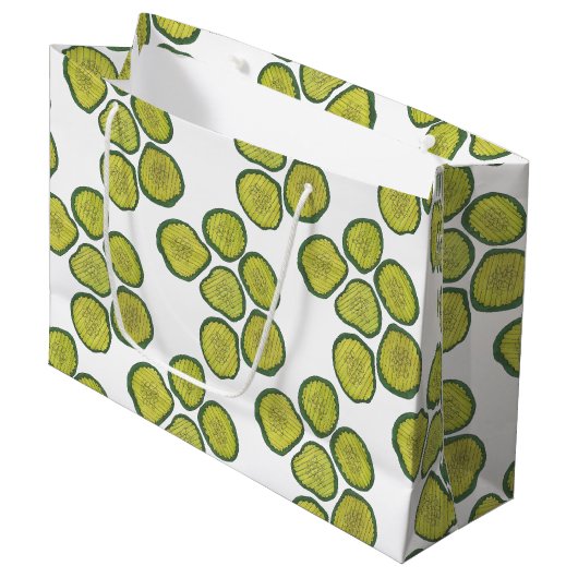 ピックルチップスグリーンコーシェードリルpickleチップグルメ ラージペーパーバッグ (正面アングル)