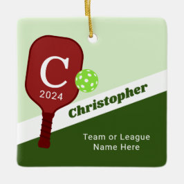 ピックルパーソナライズされたボールオーナメント セラミックオーナメント