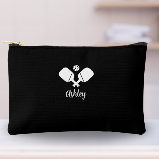 ピックルパーソナライズされたボールギフトカスタム文字ブラック アクセサリーポーチ