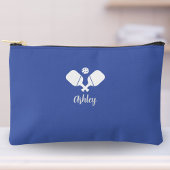 ピックルパーソナライズされたボールギフト名前をカスタムする文字ブルー アクセサリーポーチ