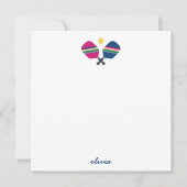 ピックルパーソナライズされたボールスクリプト名ブルーノートカード ノートカード (正面)