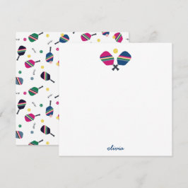 ピックルパーソナライズされたボールスクリプト名ブルーノートカード ノートカード