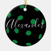 ピックルパーソナライズされたボールセラミックスオーナメント セラミックオーナメント (正面)