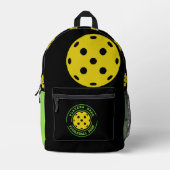 ピックルパーソナライズされたボールテーマスポーツバッグバックパック プリントバックパック (正面)