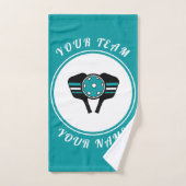 ピックルパーソナライズされたボールラケット&ボールスポーティカッコいい ハンドタオル (ハンドタオル)