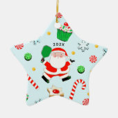 ピックルパーソナライズされたボール収集可能2022 セラミックオーナメント (正面)