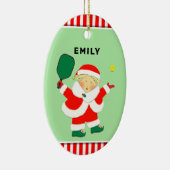 ピックルパーソナライズされたボール収集可能 セラミックオーナメント (右)