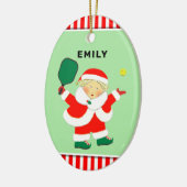 ピックルパーソナライズされたボール収集可能 セラミックオーナメント (左)