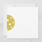 ピックルパーソナライズされたボール名マスタードイエロー ノートカード (裏面)