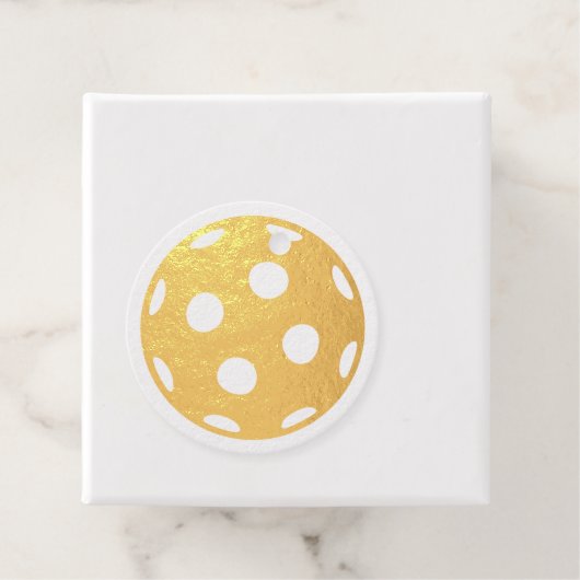 ピックルパーソナライズされたボール金ゴールドフォイルメッセージカード フェイバータグ (箱)