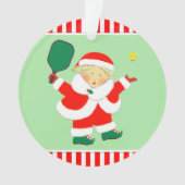 ピックルパーソナライズされたボール オーナメント (正面)