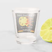 ピックルボールおやじ 通常のおやじより熱い 黒 ショットグラス (裏面)