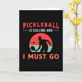 ピックルボールが呼び出し中で、パドルプレーヤーに行かなければならない カード (黄色い花)