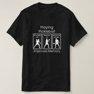 ピックルボールで記憶力アップ！面白アート Tシャツ