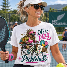 ピックルボールで遊ぶ面白いケア鳥 トライブレンドTシャツ