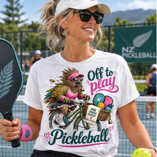ピックルボールで遊ぶ面白いケア鳥 トライブレンドTシャツ