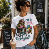 ピックルボールで遊ぶ面白いケア鳥 トライブレンドTシャツ