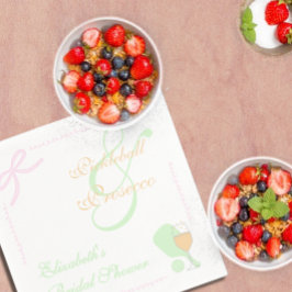 ピックルボールとプロセッコのブライズシャワー スタンダードカクテルナプキン