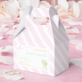 ピックルボールとプロセッコのブライズシャワー フェイバーボックス