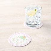 ピックルボールとプロセッコのブライズシャワー ラウンドペーパーコースター (インサイチュ)