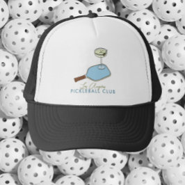 ピックルボールとマティーニのグラフィッククラブハット キャップ