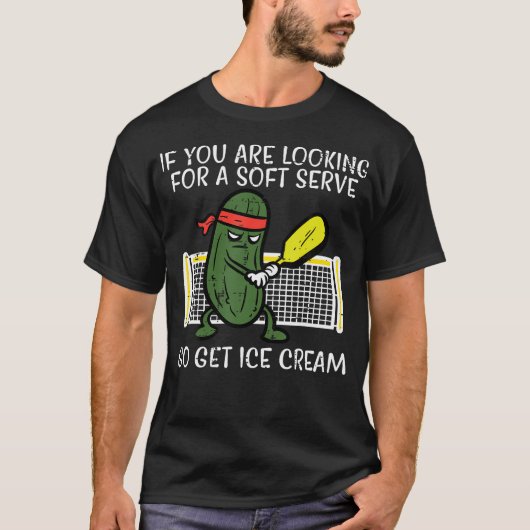 ピックルボールにソフトクリームを Tシャツ (正面)