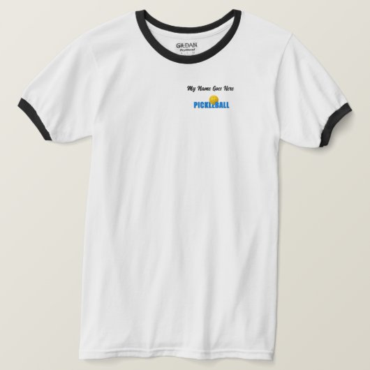 ピックルボールに夢中 - メンズ Tシャツ (デザイン正面)