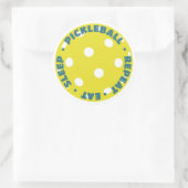 ピックルボールに夢中!食事、睡眠、ピックルボール、繰り返し ラウンドシール (バッグ)