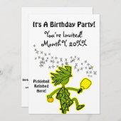 ピックルボールのリリッシュヒアパーティの招待状 招待状 (正面/裏面)