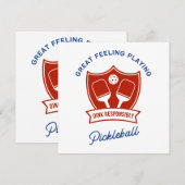 ピックルボールの素敵なデザインを身に着ける 招待状 (正面/裏面)