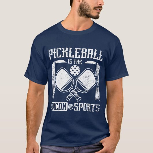 ピックルボールはスポーツ仲間のベーコン Tシャツ (正面)