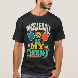 ピックルボールは私のセラピー レトロ スポーツ Tシャツ