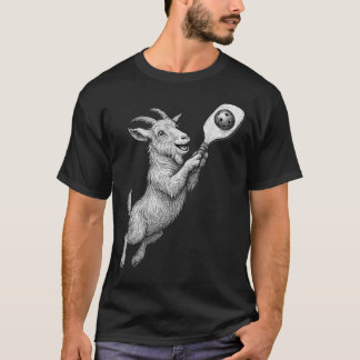ピックルボールをするヤギ スポーツ 動物 Tシャツ