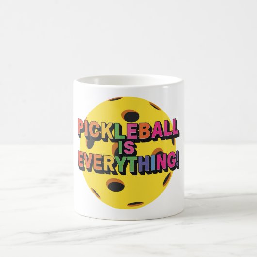 ピックルボールカップデザイン コーヒーマグカップ (中央)