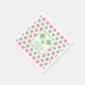 ピックルボールクラブバックヤードピックルコートカスタム文字 スタンダードカクテルナプキン (角)