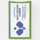 ピックルボールクラブパーティーパドルズブルーグリーンカスタム 横断幕 (縦)