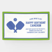 ピックルボールクラブパーティーパドルズブルーグリーンカスタム 横断幕 (横)