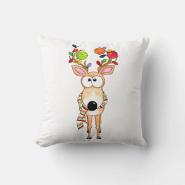 ピックルボールクリスマスツリーの鹿 クッション