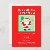 ピックルボールクリスマスパーティーの招待状 招待状 (正面)