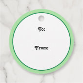 ピックルボールクリスマスホリデーメッセージカード フェイバータグ (裏面)