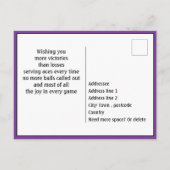 ピックルボールグランドスラム誕生日カスタマイズ可能ポスト ポストカード (裏面)